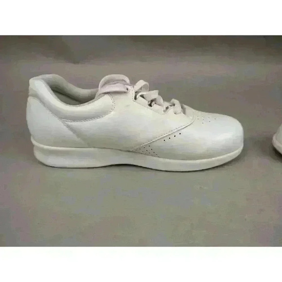 SAS Free Time White Leather Lace Up Walking Work Nurse Shoes Women's 6.5 M - Picture 6 of 14